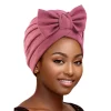 Femmes musulmanes Turban chapeau gros arcs islamique intérieur Hijab casquette torsadé bandeau foulards inde chapeau Femme Musulman Turbante