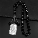 Pendentif de voiture en strass musulman religieux islamique pour femmes et hommes, en acier inoxydable, couleur or, médaille du coran arabe, perles de verre, bijoux