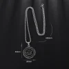 collier pendentif religieux en acier inoxydable pour hommes et femmes, amulette d'allah islamique, protection arabe musulmane, cadeau de bijoux