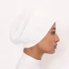 hijab musulman en coton pour femme, bonnet élastique, sous écharpe en jersey, bonnet fermé, chapeau monochrome, turban musulman, capuche pour femme, document haut de gamme