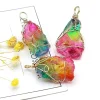 pendentif en pierre semi précieuse naturelle enveloppée de fil doré, design fabriqué à la main pour collier, bracelet, boucles d'oreilles, bijoux cadeau