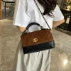 sac à bandoulière design pour femmes, sac à main en cuir véritable, style messager élégant, choix classique de luxe pour dames