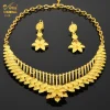 ensembles de bijoux indiens couleur or, collier et boucles d'oreilles nigérians de mariage, bijoux plaqués or 24 carats, cadeaux de fête de luxe pour mariée dubaï