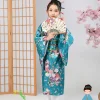 peignoir kimono japonais pour enfants, robe florale de style japonais, sakura yukata, costume traditionnel de spectacles haori, élégance comme