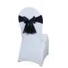 ceintures en satin pour chaises de mariage, nœuds, ceintures en spandex, adaptées à toutes les décorations, fête d'anniversaire d'hôtel, mode luxe, 10/50/100 pièces