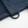 peignoir pour hommes premium tissage gaufré 100 % coton en bleu saphir avec col en v et ceinture à nouer robe kimono gaufrée de luxe respirant