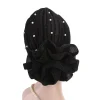 faux perle musulman turban chapeau hijab casquettes islamique sous écharpe bonnet pour femme islamique sous écharpe femmes chapeaux élastique tête enveloppement