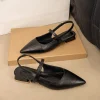 Sandales à talons hauts à bout pointu à la mode – 2025 nouvelles sandales de bureau confortables et décontractées pour les affaires d&rsquo;été. Chaussures pour femmes de grande taille.
