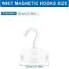 crochets magnétiques de croisière robustes blancs pour salle de classe, réfrigérateur, suspension, cabines, grill, cuisine, garage, lieu de travail et bureau, etc.