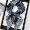 foulard de luxe en satin imprimé paisley, bandana carré hijabs pour femmes, foulard, ruban pour cheveux, bandeau, accessoires pour cheveux chics