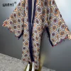 winyi kimono imprimer femmes manteau glands amples robe longue boho plage vacances natation couvrir robes de soirée de luxe dubaï abaya