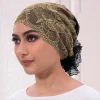 turban brodé pour femme, couvre chef musulman, bonnet respirant, couvre chef, casquette pour cancer, chimio, été