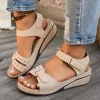 femmes sandales été nouveau bout ouvert mode sandales 2025 nouveau doux sexy boucle compensée chaussures orthopédiques femme sandalias de mujer