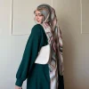 2025 nouvelle aquarelle florale satin modal hijab écharpe respirant doux longue mode foulards foulard paisley imprimer musulman hijabsl