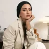 Premium doux musulman instantané Hijab sous-écharpe casquettes coton extensible Turban casquette islamique sous-écharpe Bonnet foulard bandeau