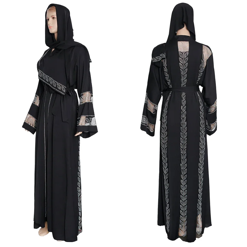 abaya noir dubaï turquie robe hijab musulmane 2025 caftan marocain arabe vêtements islamiques kimono robe femme musulmane djellaba