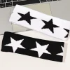 1 pièces bandeaux noirs pour femmes sans glissement doux accessoires de cheveux étoiles bandeau pour femmes yoga entraînement