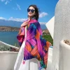 Écharpe de printemps en soie respirante, longue absorption de la sueur, châle en fil de style ethnique, protection solaire légère, écharpe hijab carrée pour vacances