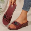 sandales femme mode sandales à talons pour chaussures d'été femmes pantoufles chaussures d'été femme talons compensés sandalias de mujer
