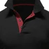 polo à manches courtes pour hommes, couleur unie, col t shirt, confortable, respirant, mode, ajustement basique pour le printemps/été