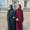 abayas décontracté fermé velours côtelé hiver abaya eid 2025 vêtements musulmans borkha pour femmes musulmanes robes marocaines caftan caftan femme