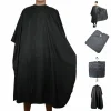 Cape de coupe de cheveux pour barbier Salon professionnel coiffure coiffeur robe en tissu barbier noir coiffeur tablier Capes de coupe de cheveux