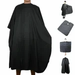 Cape de coupe de cheveux pour barbier Salon professionnel coiffure coiffeur robe en tissu barbier noir coiffeur tablier Capes de coupe de cheveux