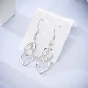 boucles d'oreilles en diamant rotatif délicates originales, en argent 925, bijoux de luxe pour femmes, cadeau de remise de diplôme pour petite amie