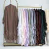 Longue écharpe en mousseline de soie pour femmes musulmanes, hijab, Dubaï, Abaya, deux couches, à volants, enveloppes de sauna, châles, Eid, arabe, islamique, tiens imar, Ramadan Longue écharpe en mousseline de soie pour femmes musulmanes, hijab, Dubaï, Abaya, deux couches, à volants, enveloppes de sauna, châles, Eid, arabe, islamique, tiens imar, Ramadan