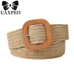 Mode été bohème ceinture tressée ceintures paille tissé ceinture taille ceinture