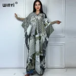 WINYI été caftan koweït femmes imprimer plage couvertures robe abaya dubaï luxe abaya femme musulmane dubaï mode robe de soirée