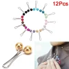 nouveau 12 pièces/lot perles femmes musulmanes châle écharpe dame foulards hijab clips perle broche broches épingle foulard perle pince écharpe clips
