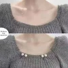 lot de 8 épingles en perles pour vêtements, écharpe, jupe et robe sécurisées et réglables, accessoires de mode avec imitation de pois