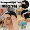 36 pièces/sac ruban Hijab étanche Double face adhésif Invisible antidérapant Portable bandes minces pour écharpe femmes musulmanes fixation