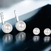boucles d'oreilles en argent sterling 925 moissanite, bijoux simples en perles pour femmes, adaptés à un usage quotidien