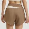 short de sport respirant 2 en 1 pour femmes, doublure intérieure, short d'entraînement taille haute, poches latérales pour téléphone, ceinture élastique