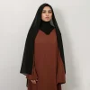 hijab niken mousseline de soie pour femme, bandeau de sauna musulman, bonnet, long châle avec jersey, sous Écharpe, couverture de cou, enveloppe de sauna, vente en gros