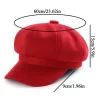 chapeaux et casquettes décontractés pour femmes, chapeau de camion réglable, bérets, chapeau de gavroche, casquette de boulanger