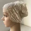 foulard de tête musulman pour femmes, sous écharpe en dentelle, couverture hijab extensible, couvre chef, casquette, châle, écharpe islamique, bandeau intérieur, bonnet