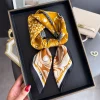 Écharpe femmes foulards en soie carré bandana hijab enveloppement fleur concepteur foulard châle foulard bandeau de cheveux foulard de luxe