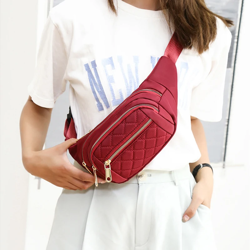 Sac de taille en tissu Nylon pour femmes, sacs de ceinture imperméables, sac de poitrine à bandoulière de styliste, sac banane à la mode, bourse banane, nouveau