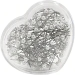 100 aiguilles à coudre, épingles à tête ronde, épingles décoratives, épingles à cravate, épingles de mariage et de Saint-Valentin