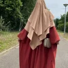 long hijab musulman pour femme, vêtement de prière musulmane, tiens imar ramdan eid, sauna carf, tiens imars jubha, 1 pièce