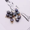 pendentif en perles baroques naturelles violettes et noires, bijoux d'eau douce, accessoires de collier, cadeau fait à la main, diy