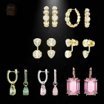 Boucles d&rsquo;oreilles Design à la mode, luxe léger, naturel, élégant, essentiel pour les cadeaux de noël et les Banquets des couples, nouvelle collection 2025