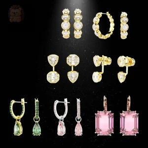 Boucles d&rsquo;oreilles Design à la mode, luxe léger, naturel, élégant, essentiel pour les cadeaux de noël et les Banquets des couples, nouvelle collection 2025