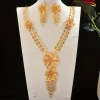 lager bijoux moyen orient bijoux femmes gland boucle d'oreille collier fleur ensemble africain fête de mariage cadeau couleur or collier