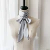 Écharpe de couleur unie, écharpe française élégante, accessoires avec nœud, hijabs pour femmes, bandeau fin, accessoires de sac