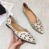 haute qualité femmes chaussures plates mode femmes chaussures de ballet creux respirant confortable chaussures décontractées élégant bout pointu sandales