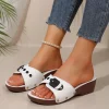sandales femme mode sandales à talons pour chaussures d'été femmes pantoufles chaussures d'été femme bloc talons sandalias de mujer